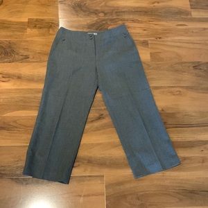 Ann Taylor Cropped Gray Margo Dress Pants Slacks Size 0